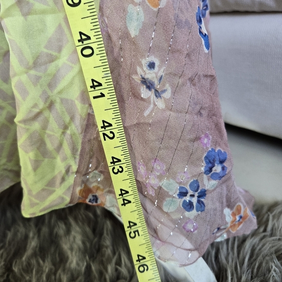 Rebecca Taylor Size 4 Silk 2012 Spring Sleeveless Summer Midi Flowy Tiered Dress - Picture 7 of 10